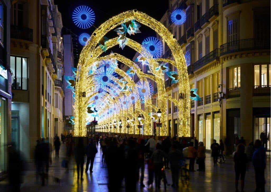 Alumbrado de navidad en Málaga